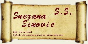 Snežana Simović vizit kartica
